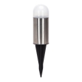 Aigostar - LED solarna lampa LED/0,006W/1,2V 20cm mat hrom 40 mAh 6500K IP44
