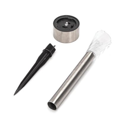 Aigostar - Solarna LED lampa LED/0,006W/1,2V 40 mAh 29,5 cm matni hrom 6500K IP44