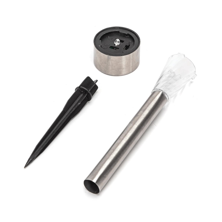 Aigostar - Solarna LED lampa LED/0,006W/1,2V 40 mAh 29,5 cm matni hrom 6500K IP44