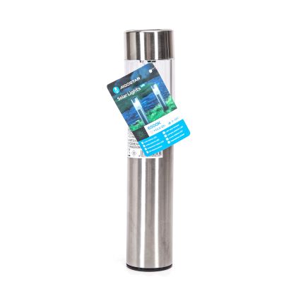 Aigostar - LED solarna lampa LED/0,006W/1,2V 31,5 cm 100 mAh mat hrom 6500K IP44