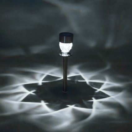 Aigostar - LED solarna lampa LED/0,006W/1,2V 35,5cm mat hrom 100 mAh 3000K IP44