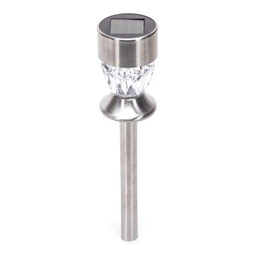 Aigostar - LED solarna lampa LED/0,006W/1,2V 35,5cm mat hrom 100 mAh 3000K IP44