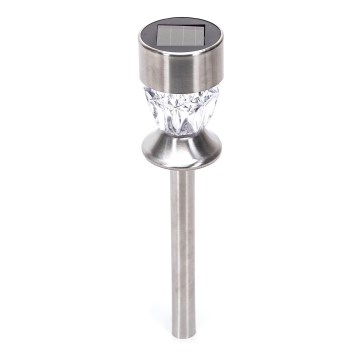 Aigostar - LED solarna lampa LED/0,006W/1,2V 35,5cm mat hrom 2700K IP44 100 mAh