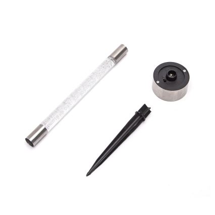 Aigostar - LED solarna lampa LED/0,006W/1,2V 36,7 cm mat hrom 2700K 40 mAh IP44