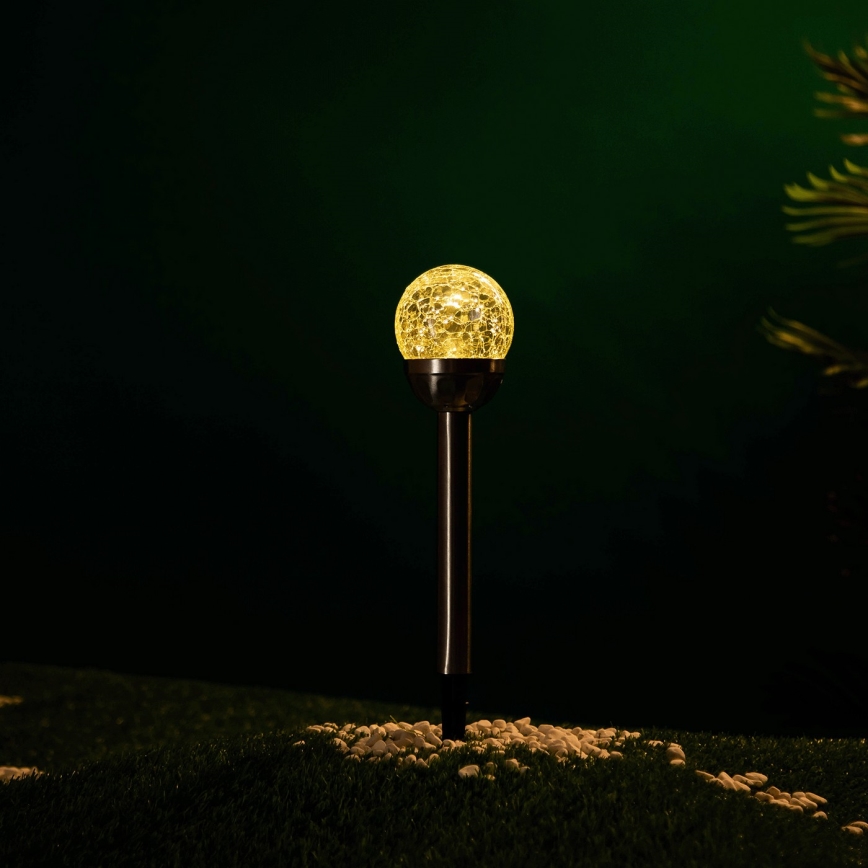 Aigostar - LED solarna lampa LED/0,006W/1,2V 37,8cm mat hrom 2700K IP44 100 mAh