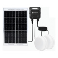 Aigostar - LED solarna svetiljka 2xLED/35W/12V 6000 mAh 6500K IP65 preč. 16,8 cm + daljinski upravljač