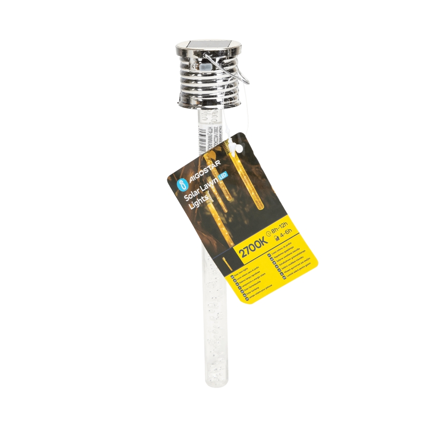 Aigostar - LED solarno svetlo LED/0,006W/1,2V hrom 2700K IP44 40 mAh