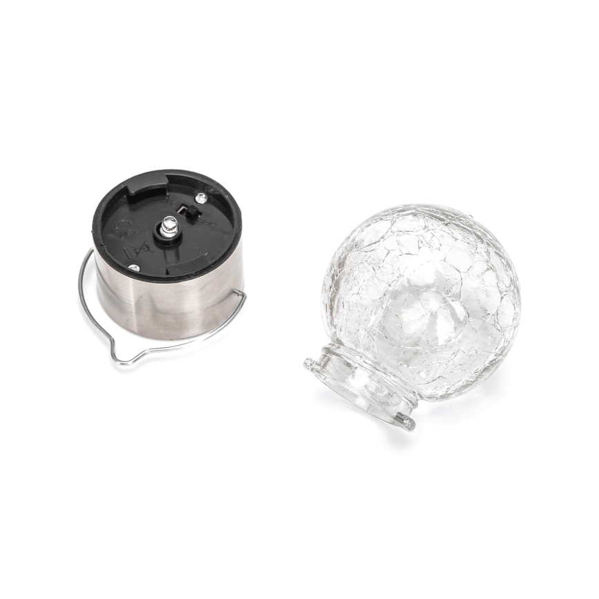 Aigostar - LED solarno svetlo LED/0,006W/1,2V mat hrom 6500K 100 mAh IP44