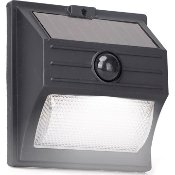 Aigostar - LED solarna svetiljka sa senzorom LED/3,7V 6500K 500 mAh IP65 crna