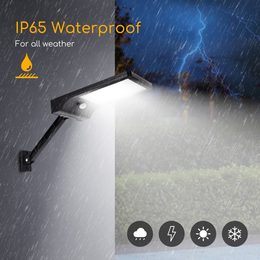 Aigostar - LED solarna ulična lampa sa senzorom LED/2,3W/5,5V 1800 mAh IP65