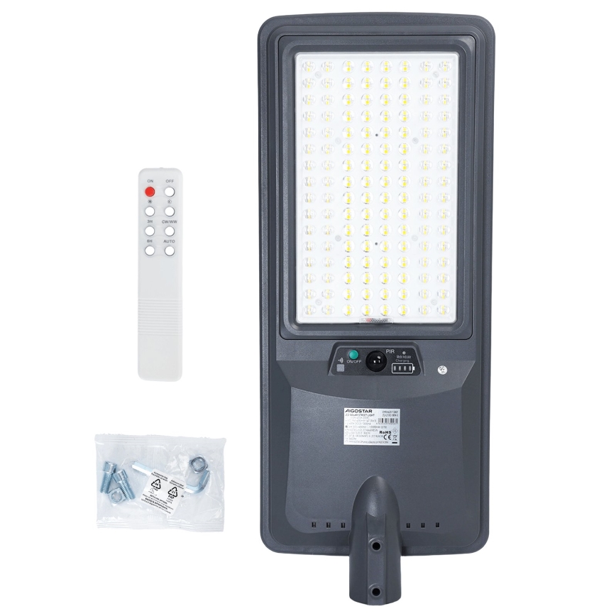 Aigostar - LED solarna ulična lampa sa senzorom LED/300W/3,2V 3600mAh + daljinsko upravljanje