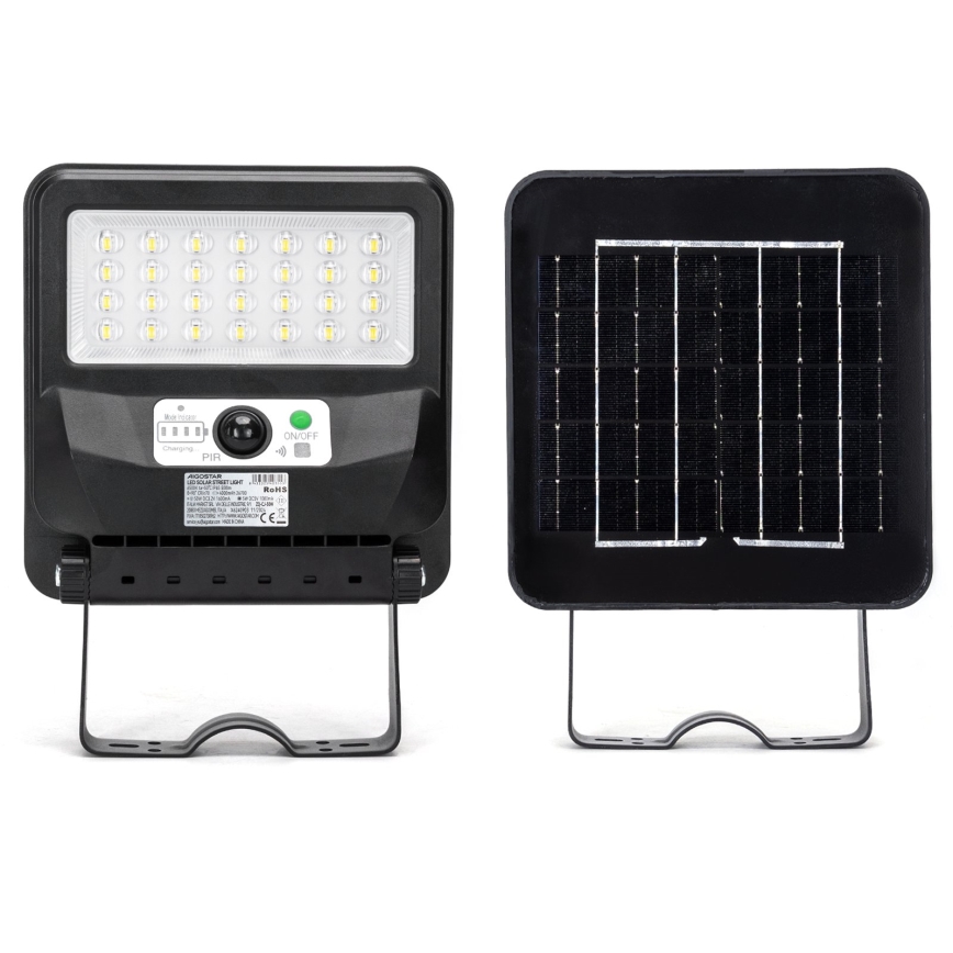 Aigostar - LED solarna ulična lampa sa senzorom LED/50W/3,2V 1000mAh 6500K + daljinski upravljač