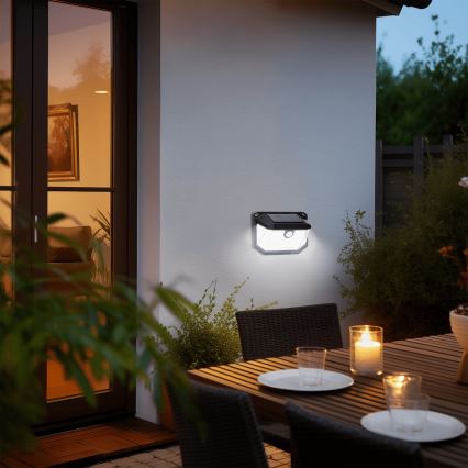 Aigostar - LED solarno zidno svetlo sa senzorom LED/0,8W/5,5V 1200 mAh 6500K IP65