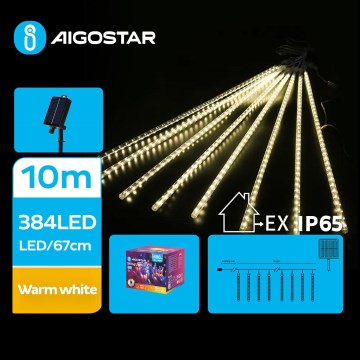 Aigostar - LED solarni božićni lanac 384xLED/13m 1200 mAh IP65 toplo belo