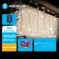 Aigostar - LED solarni božićni niz 100xLED/8 funkcija 8x0,4m IP65 topla bela 800 mAh