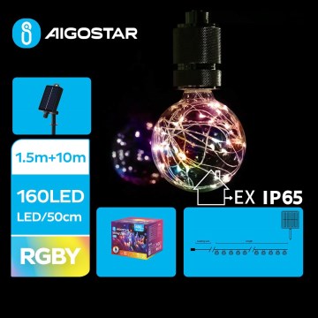Aigostar - LED solarni božićni niz 20xLED/8 funkcija 11,5m IP65 višebojni