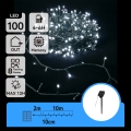 Aigostar - LED solarni božićni niz lampica 100xLED/8 funkcija 12m IP65 hladno-bela