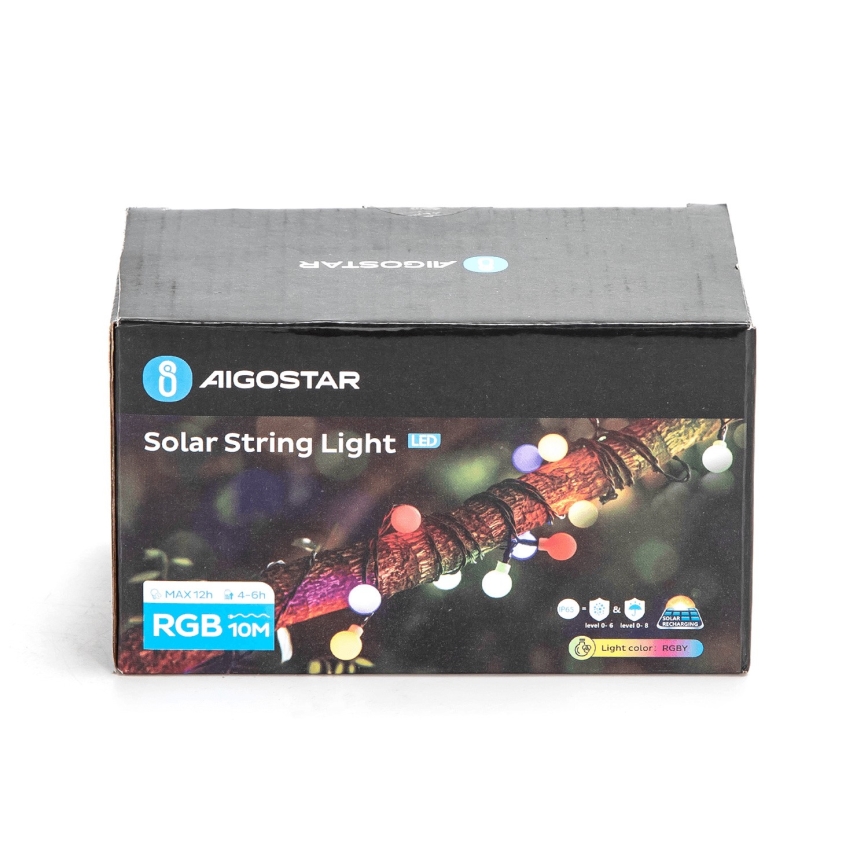 Aigostar - LED solarni dekorativni niz 50xLED/8 funkcija 12m IP65 800 mAh višebojno
