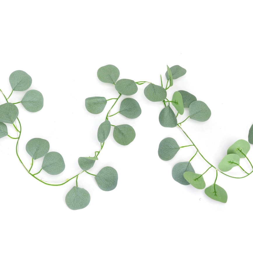 Aigostar - LED solarni lanac 100xLED/12m IP65 300 mAh topla bela eukaliptus