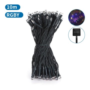 Aigostar - LED Solarni  lanac 100xLED/8 funkcija 12m IP65 višebojno