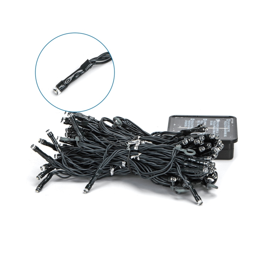 Aigostar - LED solarni niz 100xLED/8 funkcija 4x1m 800 mAh IP65 hladna bela