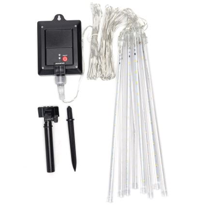 Aigostar - LED solarni  lanac 192xLED/8m IP65 1200 mAh hladno bela