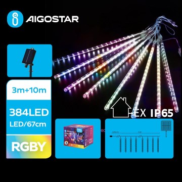 Aigostar - LED solarni lanac 384xLED/13m IP65 1200 mAh višebojni