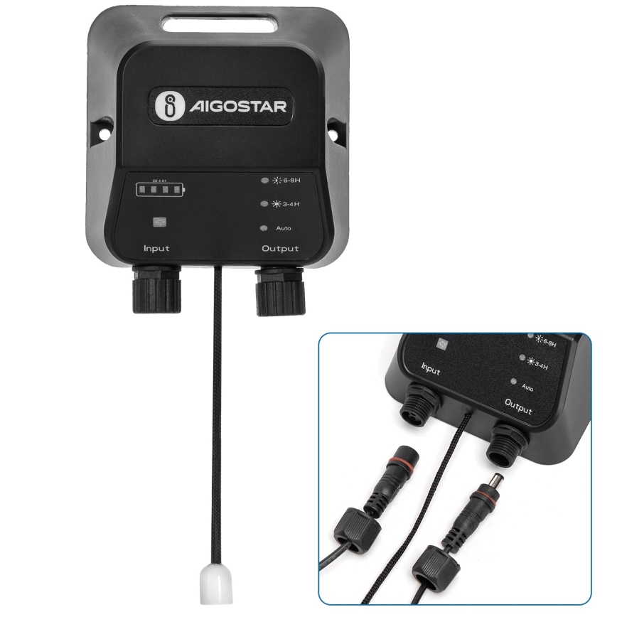 Aigostar - LED solarni luster LED/70W/12V 6000 mAh 6500K, prečnik 12 cm, sa daljinskim upravljačem