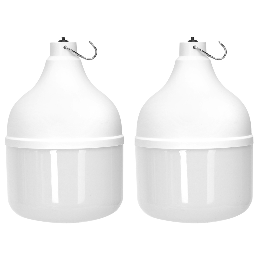 Aigostar - LED solarni luster sa senzorom 2xLED/70W/12V 12000 mAh 6500K prečnik 12 cm + daljinski upravljač