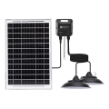 Aigostar - LED solarni luster sa senzorom 2xLED/35W/12V 6000 mAh 6500K IP65 prečnik 15 cm + daljinski upravljač