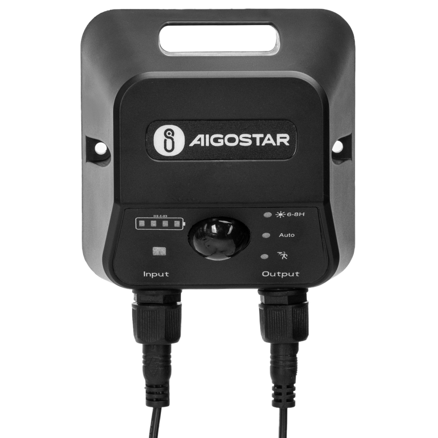 Aigostar - LED solarni luster sa senzorom 2xLED/35W/12V 6000 mAh 6500K IP65 prečnik 15 cm + daljinski upravljač