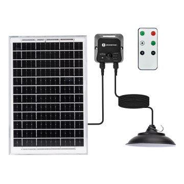 Aigostar - LED solarni luster sa senzorom ED/70W/12V 6000 mAh 6500K, prečnik 23,5 cm + daljinski upravljač