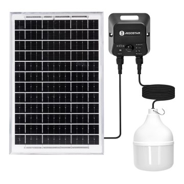 Aigostar - LED solarni luster sa senzorom LED/70W/12V 6000 mAh 6500K IP65 prečnik 12 cm + daljinski upravljač