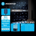 Aigostar - LED solarni niz 100xLED/8 funkcija 4x1m 800 mAh IP65 hladna bela