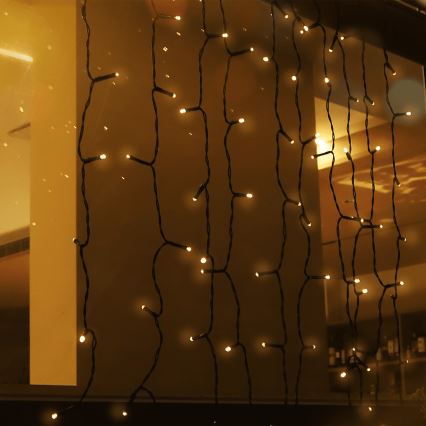 Aigostar - LED solarni niz 100xLED/8 funkcija 4x1m IP65 topla bela 800 mAh