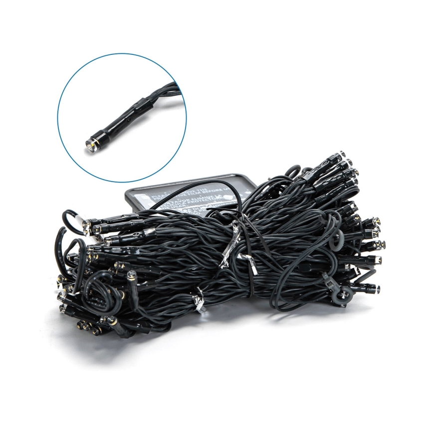 Aigostar - LED solarni niz 100xLED/8 funkcija 4x1m IP65 topla bela 800 mAh