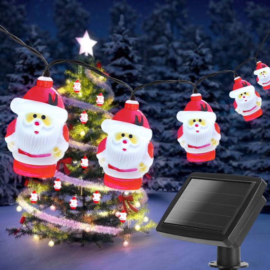 Aigostar - solarni LED lanac 10xLED/3,8 m IP44 hladna bela 400 mAh