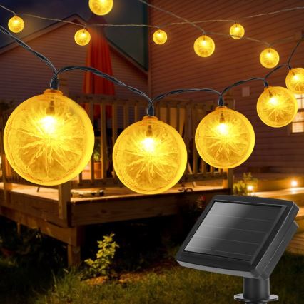 Aigostar - LED solarni lanac 10xLED/3,8m IP44 600 mAh topla bela