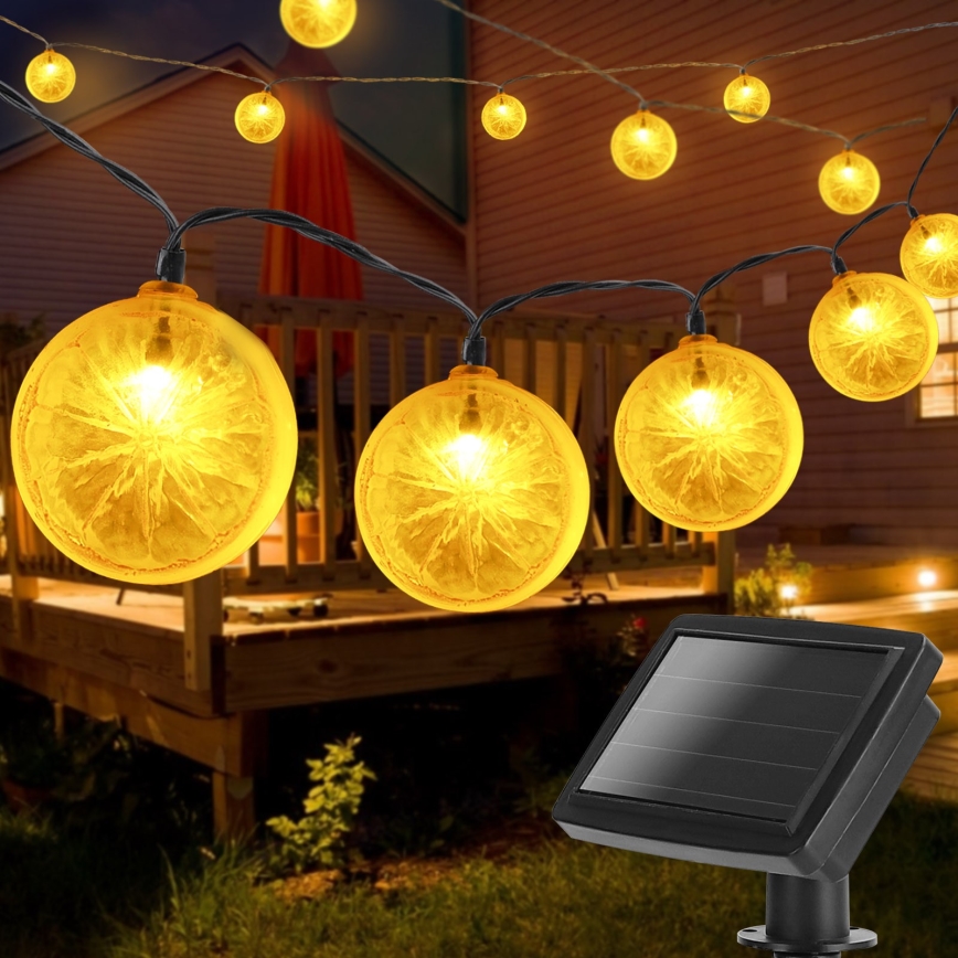Aigostar - LED solarni lanac 10xLED/3,8m IP44 600 mAh topla bela