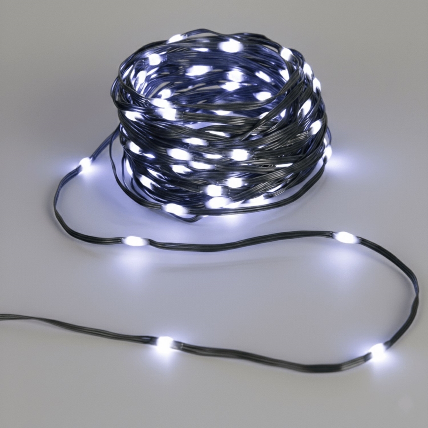 Aigostar - LED solarni praznični lanac 500xLED/8 funkcija 52 m IP65 hladno bela 1200 mAh