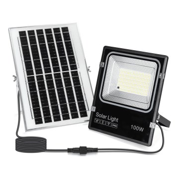 Aigostar - LED solarni reflektor LED/100W/3,2V 2000mAh 3000K/4000K/6500K IP66 + s daljinskim upravljačem