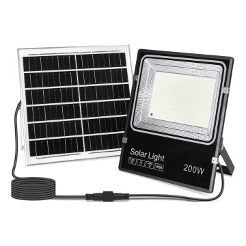 Aigostar - LED solarni reflektor LED/200W/3,2V 3600mAh 3000K/4000K/6500K IP66 + daljinski upravljač