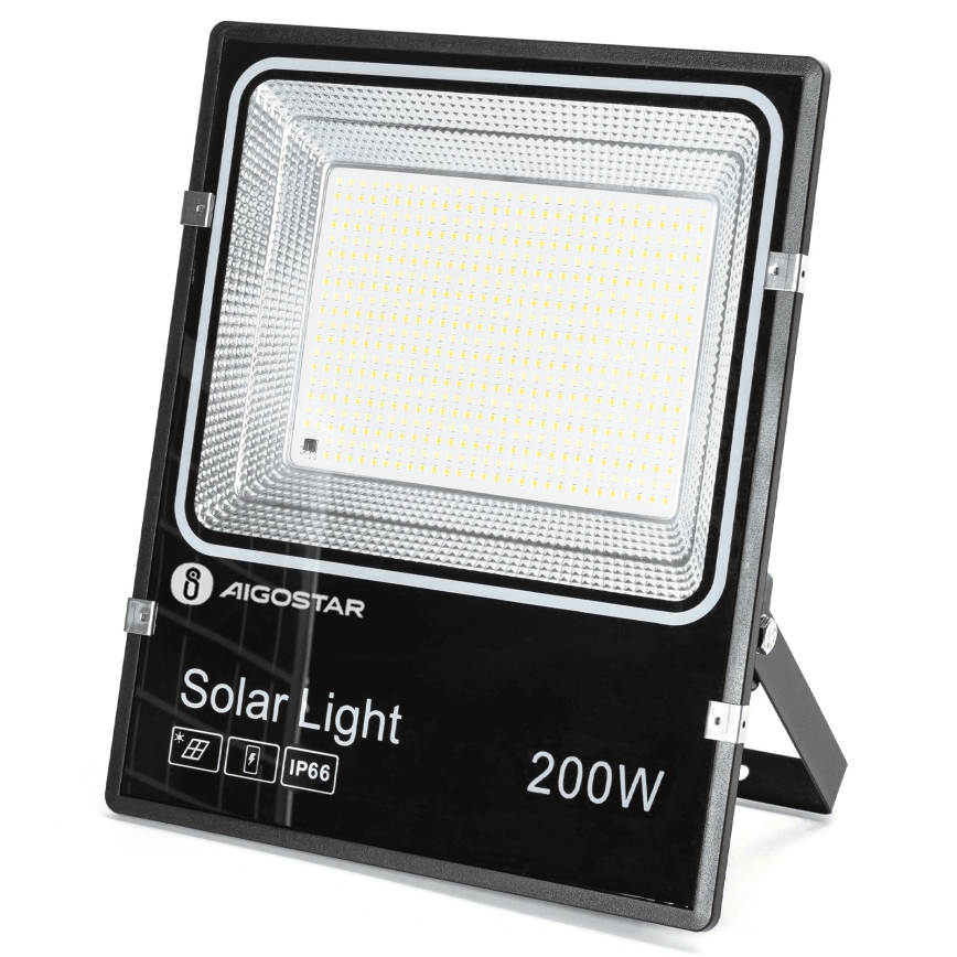 Aigostar - LED solarni reflektor LED/200W/3,2V 3600mAh 3000K/4000K/6500K IP66 + daljinski upravljač