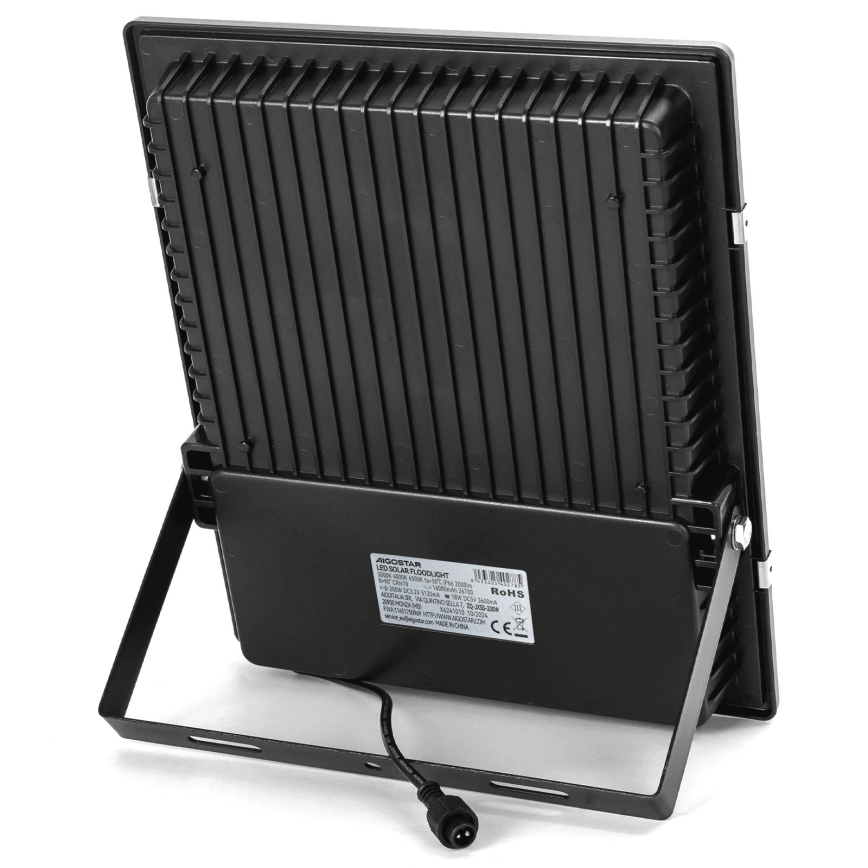 Aigostar - LED solarni reflektor LED/200W/3,2V 3600mAh 3000K/4000K/6500K IP66 + daljinski upravljač