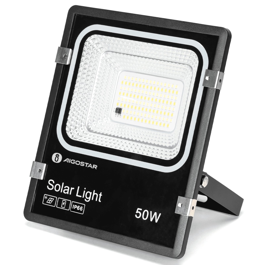 Aigostar - LED Solarni reflektor LED/50W/3,2V 1200mAh 3000K/4000K/6500K IP66 + daljinski upravljač