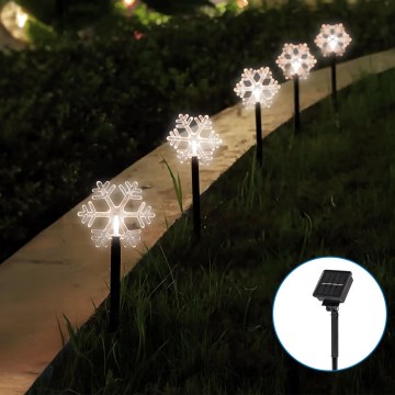 Aigostar - LED solarno božićno svetlo LED/0,054W/1,2V 1m 800 mAh IP65 hladno belo
