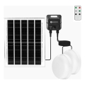 Aigostar - LED solarno plafonsko svetlo sa senzorom 2xLED/70W/3,7V 12000 mAh IP65 + daljinski upravljač
