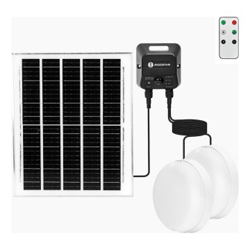 Aigostar - LED solarno plafonsko svetlo sa senzorom 2xLED/70W/3,7V 12000 mAh IP65 + daljinski upravljač