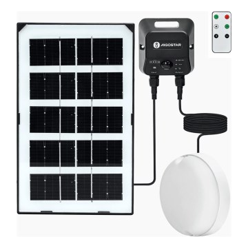Aigostar - LED solarno plafonsko svetlo sa senzorom LED/35W/3,7V 3000 mAh IP65 + daljinski upravljač