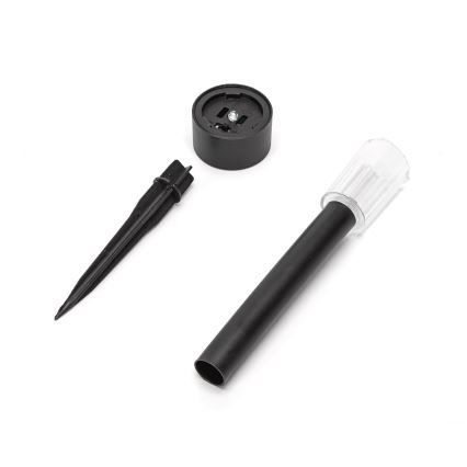 Aigostar - LED solarna svetiljka sa senzorom sumraka LED/0,006W/1,2V 40 mAh 29,5 cm crna 6500K IP44